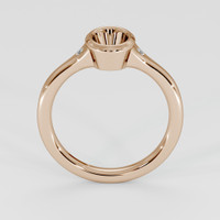 18K Rose Gold Three Stone Ring Setting Image