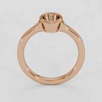18K Rose Gold Three Stone Ring Setting Image