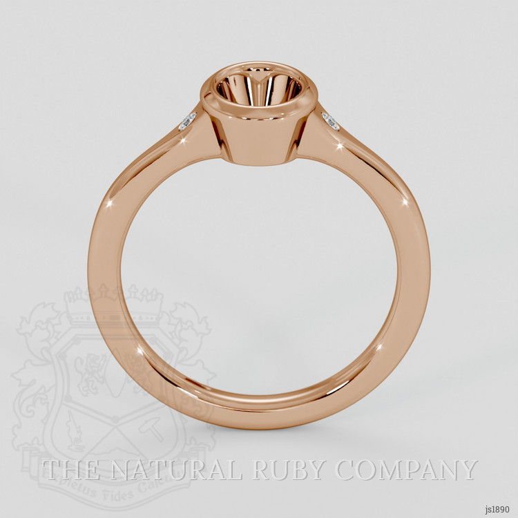 18K Rose Gold Three Stone Ring Setting