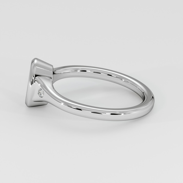 18K White Gold Three Stone Ring Setting