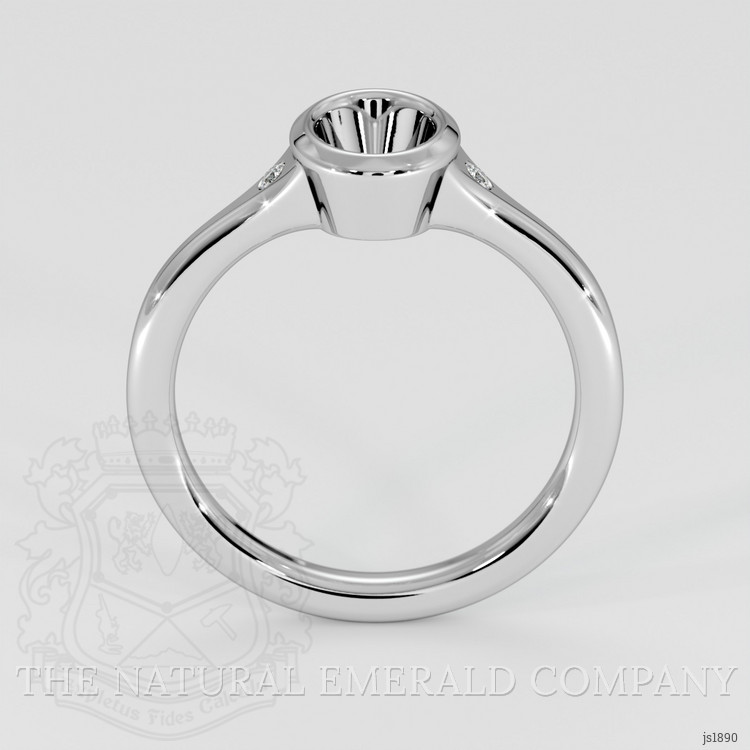 18K White Gold Three Stone Ring Setting