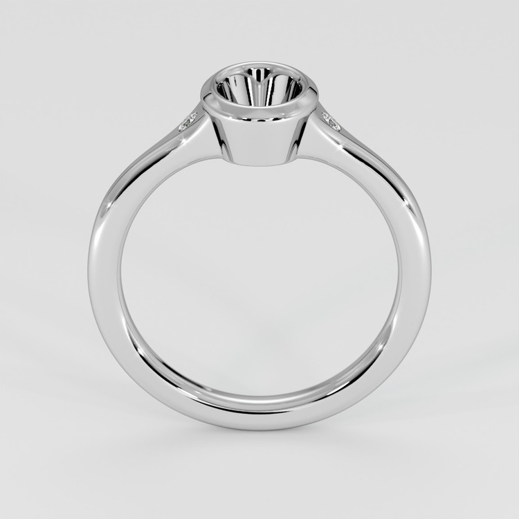 18K White Gold Three Stone Ring Setting