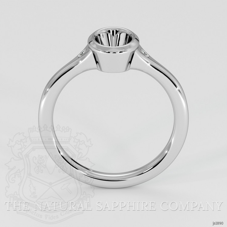18K White Gold Three Stone Ring Setting