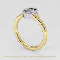 14K White & Yellow Three Stone Ring Setting Video