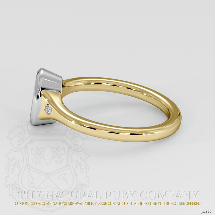 18K White & Yellow Three Stone Ring Setting