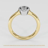 18K White & Yellow Three Stone Ring Setting Image