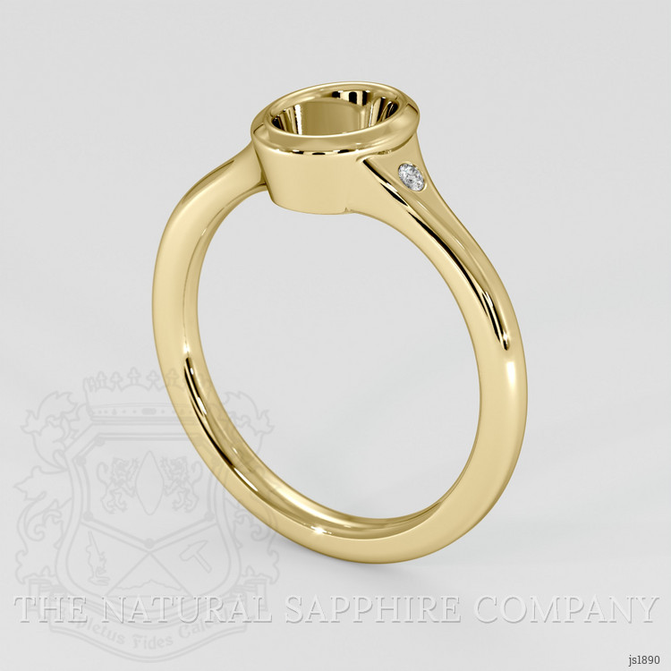 10K Yellow Gold Three Stone Ring Setting