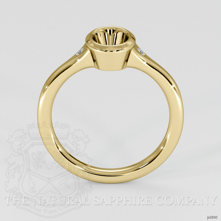 18K Yellow Gold Three Stone Ring Setting