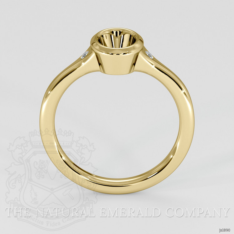 18K Yellow Gold Three Stone Ring Setting