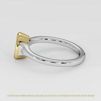 14K Yellow & White Three Stone Ring Setting Image