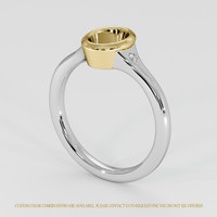 18K Yellow & White Three Stone Ring Setting Video