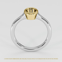 18K Yellow & White Three Stone Ring Setting Image