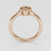 14K Rose Gold Three Stone Ring Setting Image
