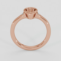 14K Rose Gold Three Stone Ring Setting Image
