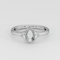 Silver Three Stone Ring Setting Image