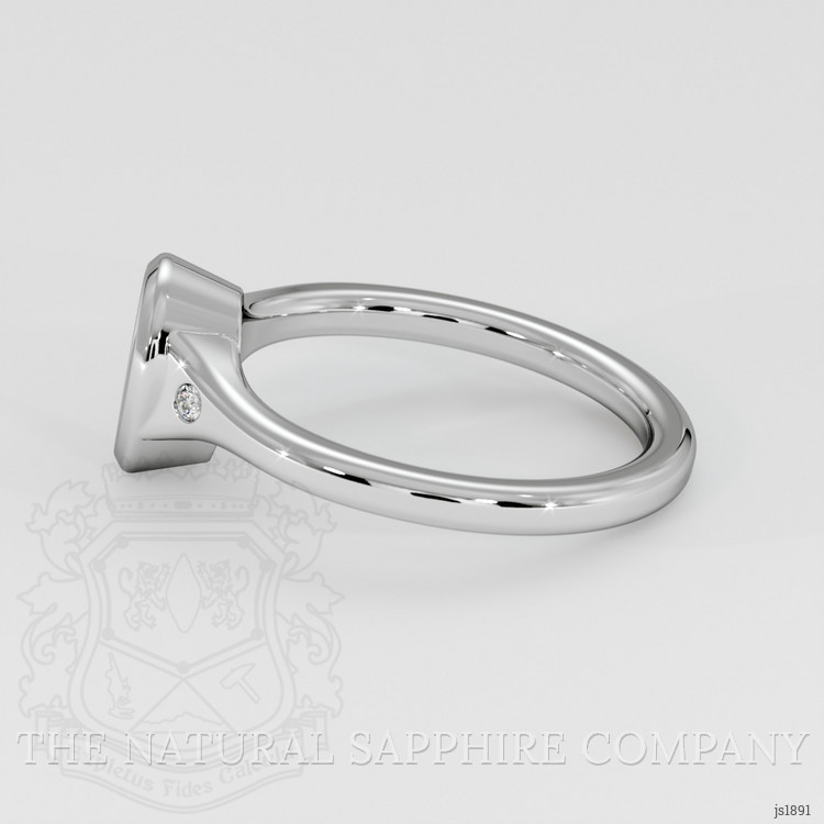 14K White Gold Three Stone Ring Setting