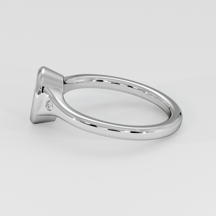 18K White Gold Three Stone Ring Setting