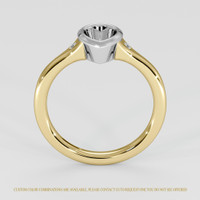 14K White & Yellow Three Stone Ring Setting Image