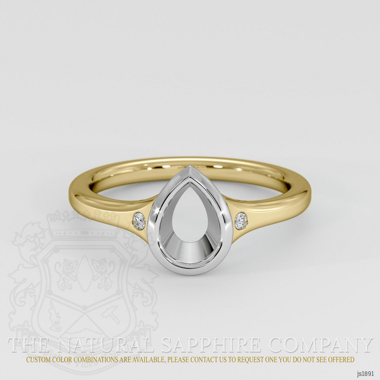 18K White & Yellow Men's Ring Setting