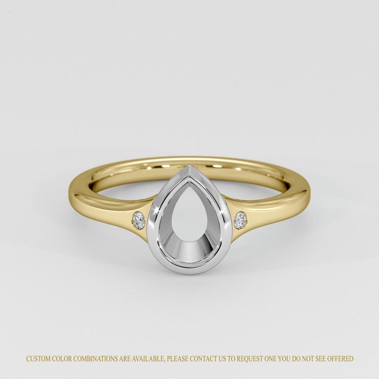 18K White & Yellow Men's Ring Setting
