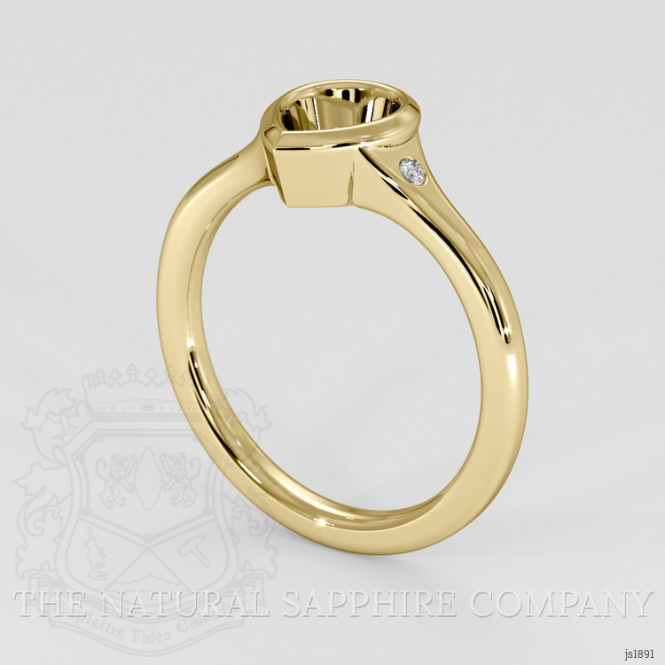 14K Yellow Gold Three Stone Ring Setting