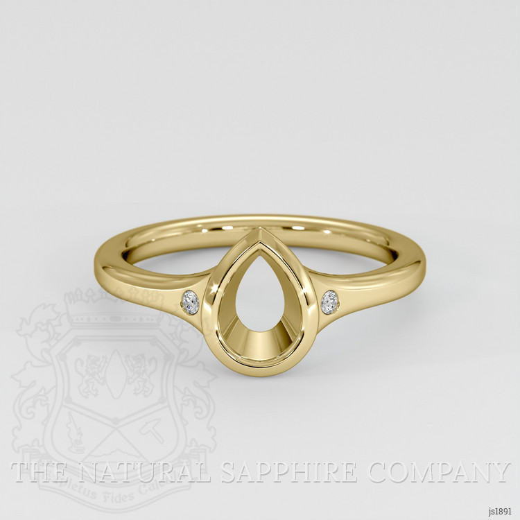 14K Yellow Gold Three Stone Ring Setting