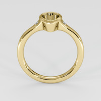 14K Yellow Gold Three Stone Ring Setting Image