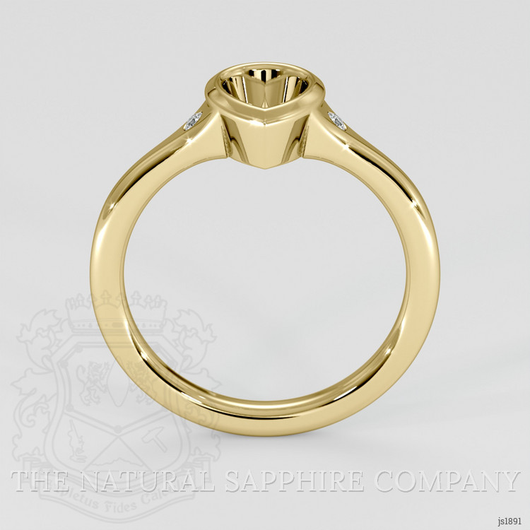 14K Yellow Gold Three Stone Ring Setting