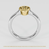14K Yellow & White Three Stone Ring Setting Image