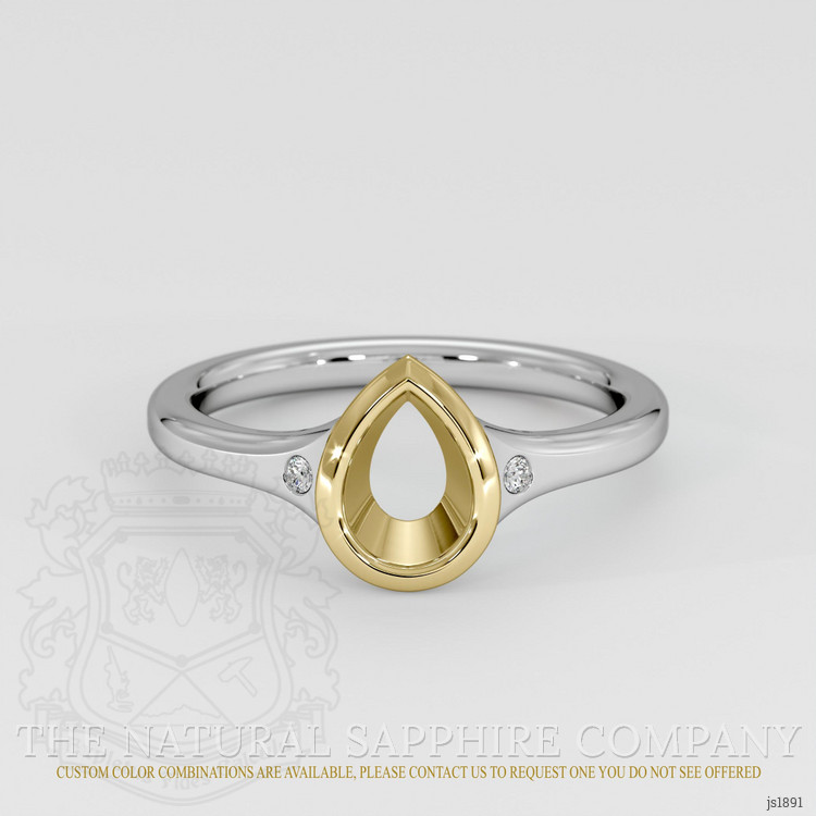 18K Yellow & White Men's Ring Setting