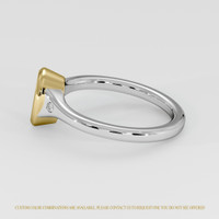18K Yellow & White Three Stone Ring Setting Image