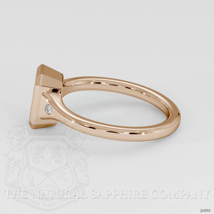 14K Rose Gold Three Stone Ring Setting
