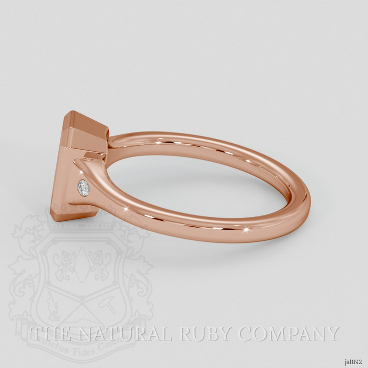 14K Rose Gold Three Stone Ring Setting