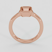 14K Rose Gold Three Stone Ring Setting Image