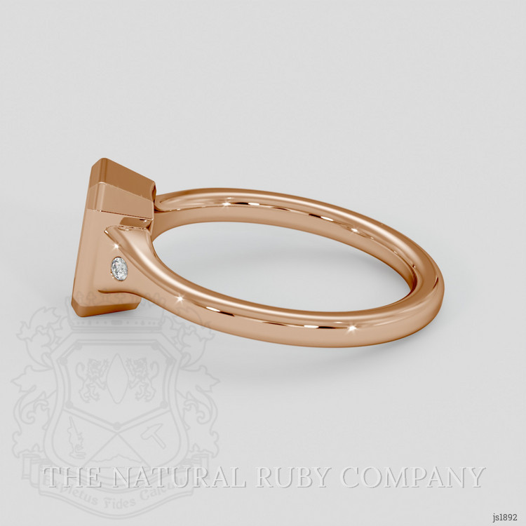 18K Rose Gold Three Stone Ring Setting