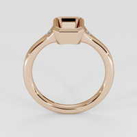 18K Rose Gold Three Stone Ring Setting Image