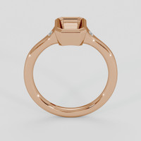 18K Rose Gold Three Stone Ring Setting Image