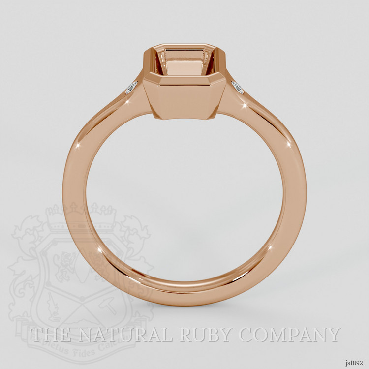 18K Rose Gold Three Stone Ring Setting