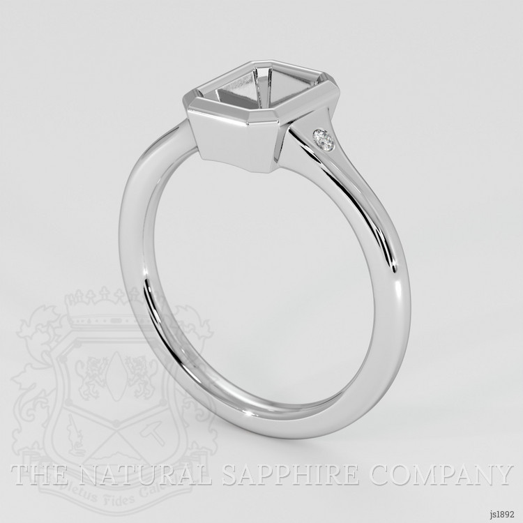 10K White Gold Three Stone Ring Setting