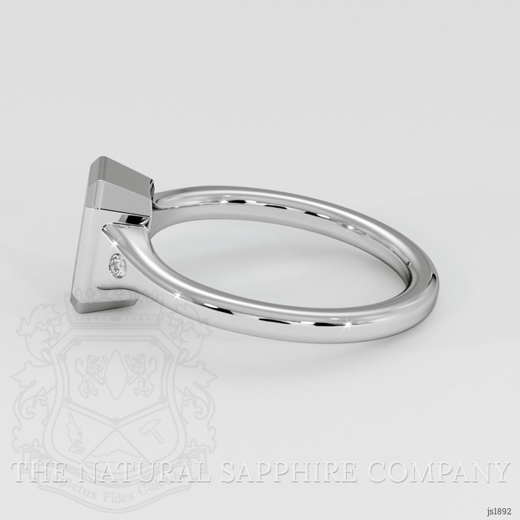 14K White Gold Three Stone Ring Setting