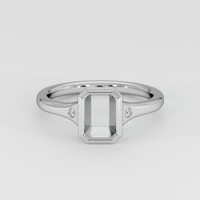 18K White Gold Three Stone Ring Setting Image