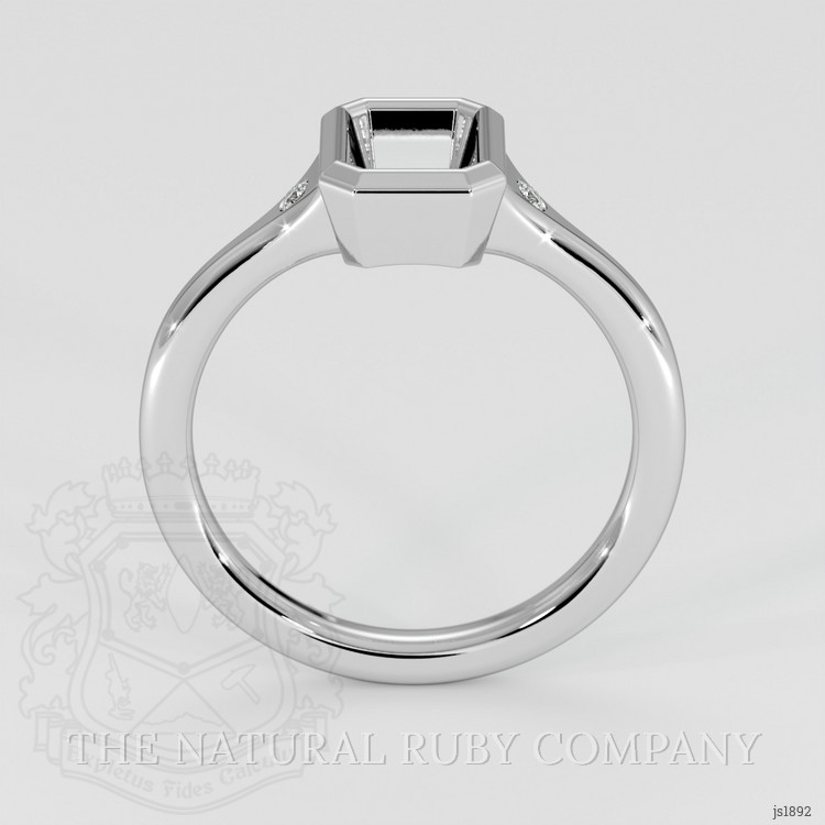 18K White Gold Three Stone Ring Setting