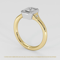 14K White & Yellow Three Stone Ring Setting Video