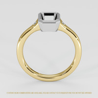 14K White & Yellow Three Stone Ring Setting Image