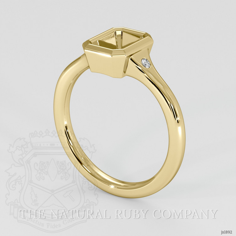 14K Yellow Gold Three Stone Ring Setting