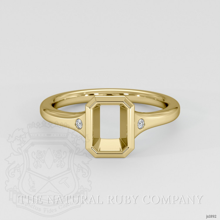 14K Yellow Gold Three Stone Ring Setting