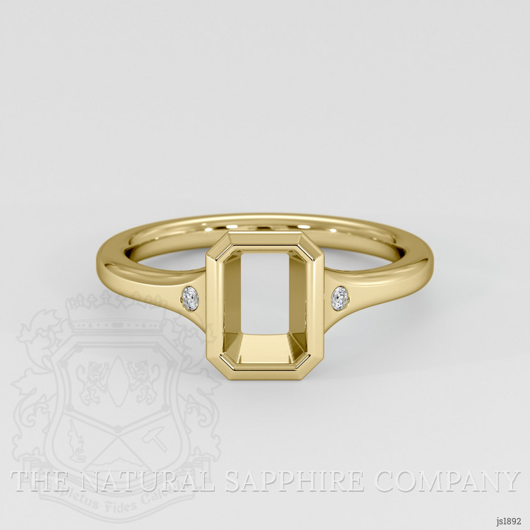 18K Yellow Gold Three Stone Ring Setting