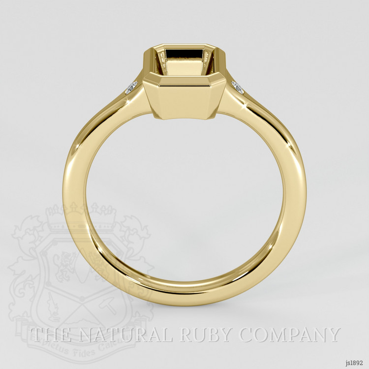18K Yellow Gold Three Stone Ring Setting