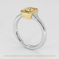 14K Yellow & White Three Stone Ring Setting Video