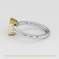 18K Yellow & White Three Stone Ring Setting Image